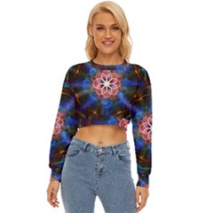 Mandala Pattern Kaleidoscope Lightweight Long Sleeve Sweatshirt by Simbadda