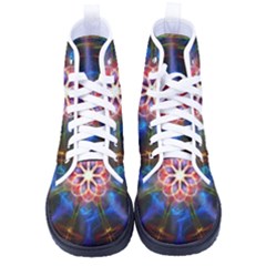 Mandala Pattern Kaleidoscope Women s High-top Canvas Sneakers