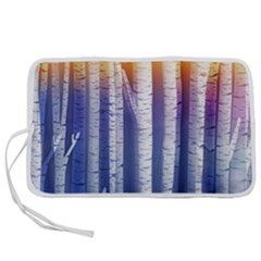 Birch Tree Background Scrapbooking Pen Storage Case (l) by Simbadda