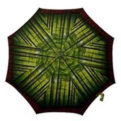 Green Forest Jungle Trees Nature Sunny Hook Handle Umbrellas (large)