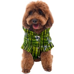 Green Forest Jungle Trees Nature Sunny Dog Coat by Ravend