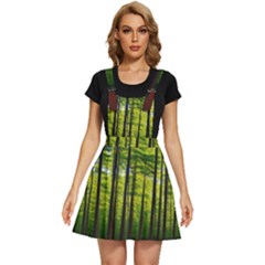 Green Forest Jungle Trees Nature Sunny Apron Dress by Ravend