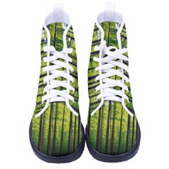 Green Forest Jungle Trees Nature Sunny Men s High-top Canvas Sneakers