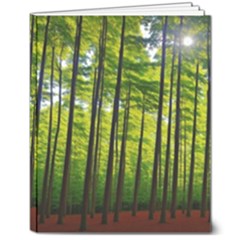 Green Forest Jungle Trees Nature Sunny 8  X 10  Softcover Notebook