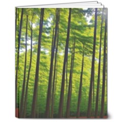 Green Forest Jungle Trees Nature Sunny 8  X 10  Hardcover Notebook by Ravend