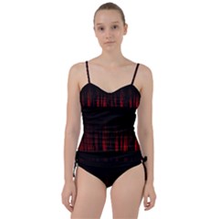 Scary Dark Forest Red And Black Sweetheart Tankini Set by Ravend