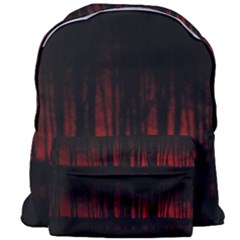 Scary Dark Forest Red And Black Giant Full Print Backpack by Ravend