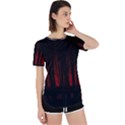 Scary Dark Forest Red And Black Perpetual Short Sleeve T-Shirt View1