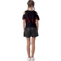 Scary Dark Forest Red And Black Kids  Butterfly Cutout Tee View2