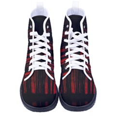 Scary Dark Forest Red And Black Women s High-top Canvas Sneakers by Ravend