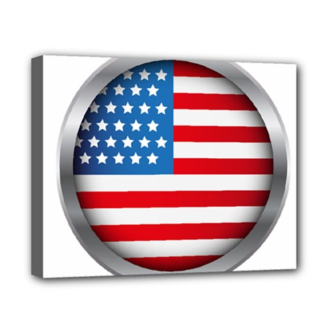 United Of America Usa Flag Canvas 10  X 8  (stretched) by Celenk