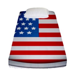 United Of America Usa Flag Fitted Sheet (single Size) by Celenk