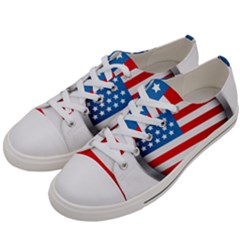 United Of America Usa Flag Men s Low Top Canvas Sneakers by Celenk