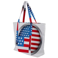 United Of America Usa Flag Zip Up Canvas Bag by Celenk