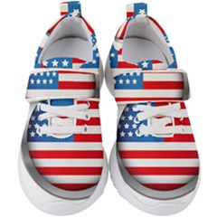 United Of America Usa Flag Kids  Velcro Strap Shoes by Celenk