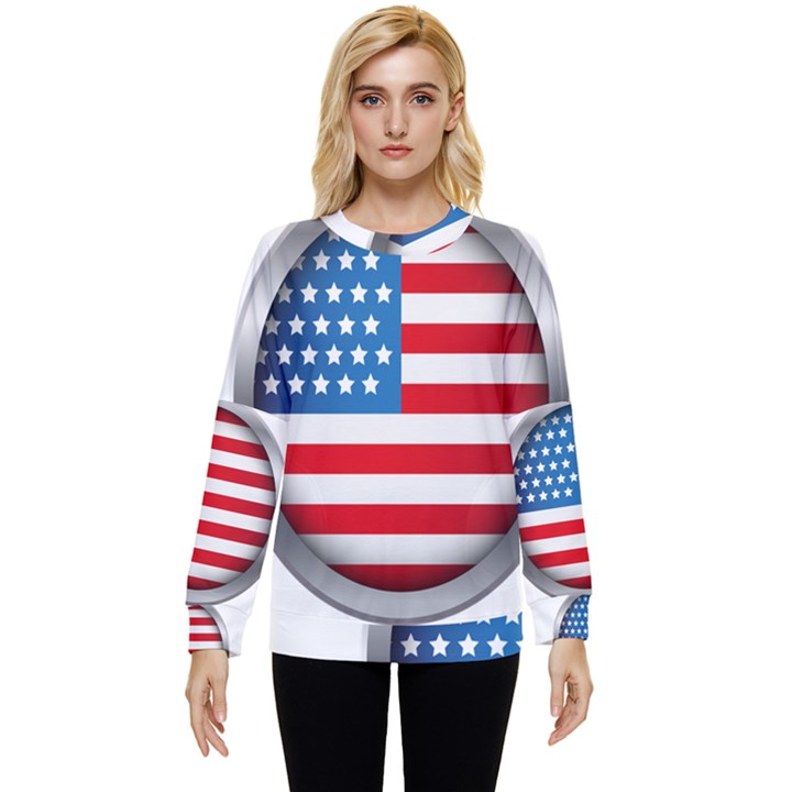 United Of America Usa Flag Hidden Pocket Sweatshirt