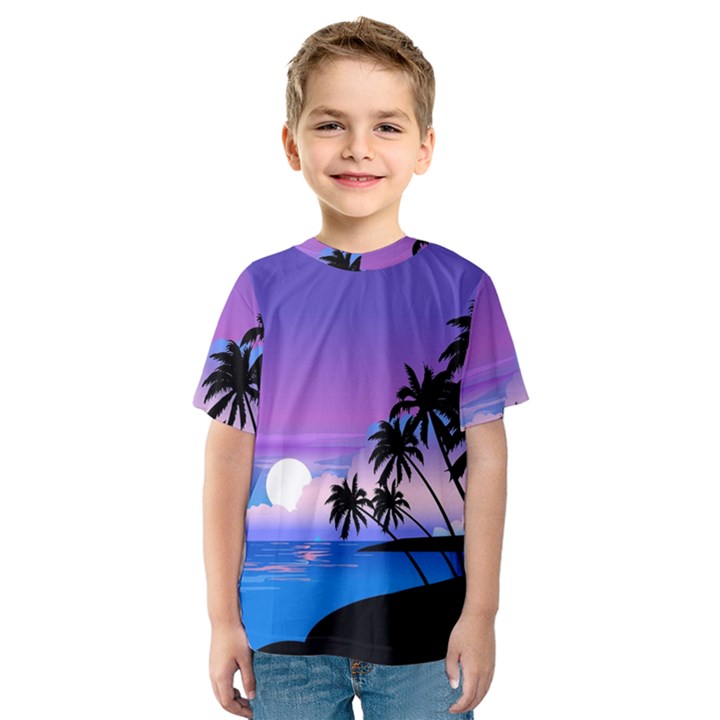 Scenery Landscape Nature Kids  Sport Mesh Tee