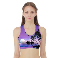 Scenery Landscape Nature Sports Bra With Border by Ravend