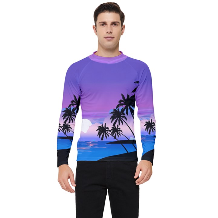 Scenery Landscape Nature Men s Long Sleeve Rash Guard