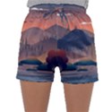 Cool Landscape Night Minimal Art Minimalist Sleepwear Shorts View1