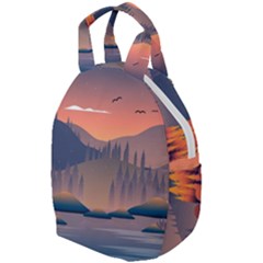 Cool Landscape Night Minimal Art Minimalist Travel Backpack by Ravend