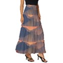 Cool Landscape Night Minimal Art Minimalist Tiered Ruffle Maxi Skirt View3