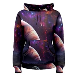 Clouds Fantasy Space Landscape Colorful Planet Women s Pullover Hoodie by Ravend