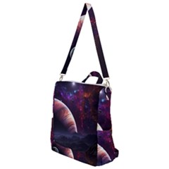 Clouds Fantasy Space Landscape Colorful Planet Crossbody Backpack by Ravend