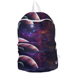 Clouds Fantasy Space Landscape Colorful Planet Foldable Lightweight Backpack by Ravend