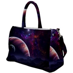 Clouds Fantasy Space Landscape Colorful Planet Duffel Travel Bag by Ravend