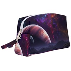 Clouds Fantasy Space Landscape Colorful Planet Wristlet Pouch Bag (large) by Ravend