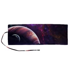 Clouds Fantasy Space Landscape Colorful Planet Roll Up Canvas Pencil Holder (m) by Ravend