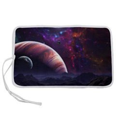 Clouds Fantasy Space Landscape Colorful Planet Pen Storage Case (m) by Ravend