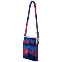 Dark Tree Sunset Landscape Art Multi Function Travel Bag by Ravend