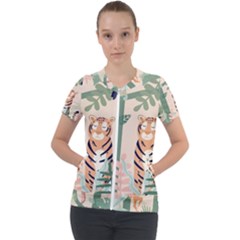 Kids Animals & Jungle Friends Short Sleeve Zip Up Jacket by Ravend