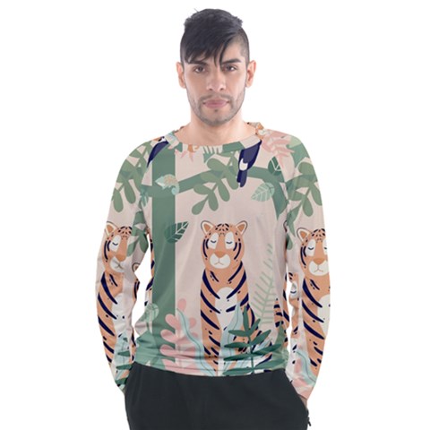 Kids Animals & Jungle Friends Men s Long Sleeve Raglan Tee by Ravend