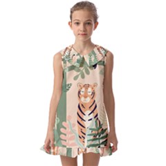 Kids Animals & Jungle Friends Kids  Pilgrim Collar Ruffle Hem Dress by Ravend