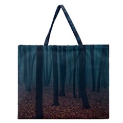 Dark Forest Nature Zipper Large Tote Bag