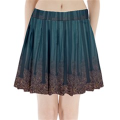 Dark Forest Nature Pleated Mini Skirt