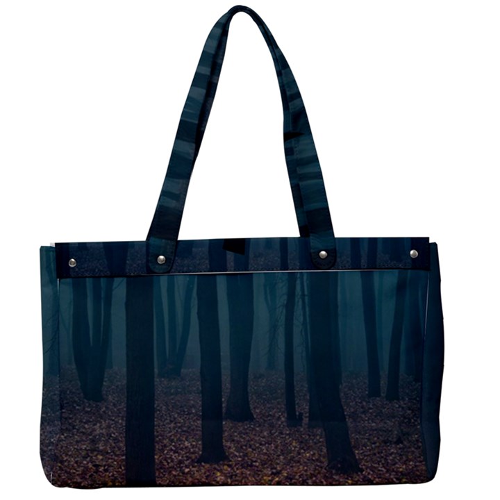 Dark Forest Nature Canvas Work Bag