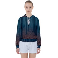 Dark Forest Nature Women s Tie Up Sweat