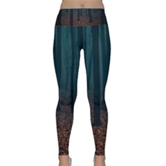 Dark Forest Nature Lightweight Velour Classic Yoga Leggings by Ravend