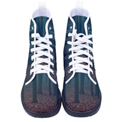 Dark Forest Nature Men s High-top Canvas Sneakers