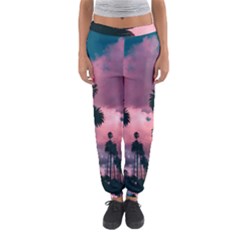 Nature Sunset Sky Clouds Palms Tropics Porous Women s Jogger Sweatpants by Ravend