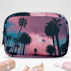 Nature Sunset Sky Clouds Palms Tropics Porous Make Up Pouch (small) by Ravend