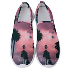 Nature Sunset Sky Clouds Palms Tropics Porous Men s Slip On Sneakers by Ravend