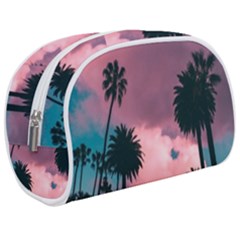 Nature Sunset Sky Clouds Palms Tropics Porous Make Up Case (medium) by Ravend