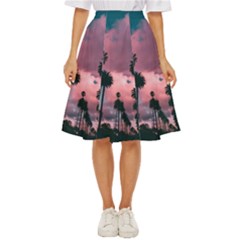 Nature Sunset Sky Clouds Palms Tropics Porous Classic Short Skirt by Ravend