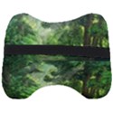 Anime Green Forest Jungle Nature Landscape Head Support Cushion View2