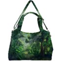 Anime Green Forest Jungle Nature Landscape Double Compartment Shoulder Bag View2